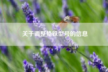 關于調整墊鐵型號的信息